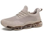 Men's Air Running Shoes Non Slip Workout Casual Sport Shoes for Men Basketball Sneakers Fashion Tennis Sport Fitness Cross Trainers - Z06 Khaki